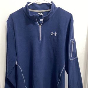 Blue Fleece Under Armour 1/4 zip sweater